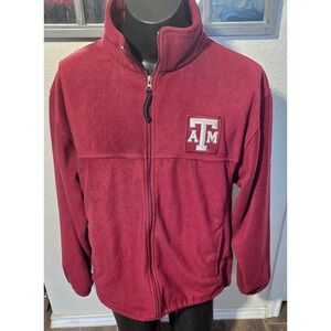 Pro Player Texas A&M Aggies Fleece Jacket Maroon Full Zip Mens Large TAMU Aggies